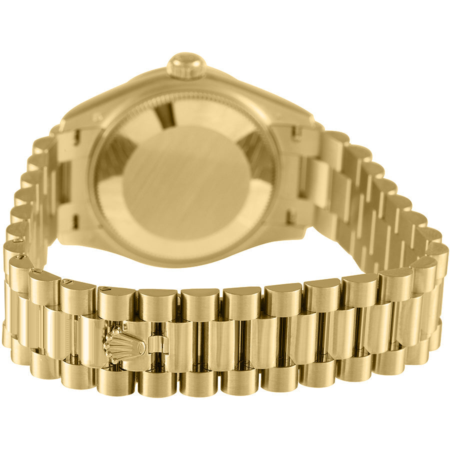 Rolex Day-Date Diamond Bezel Mother Of Pearl Dial Women's Watch 128348RBR-0017