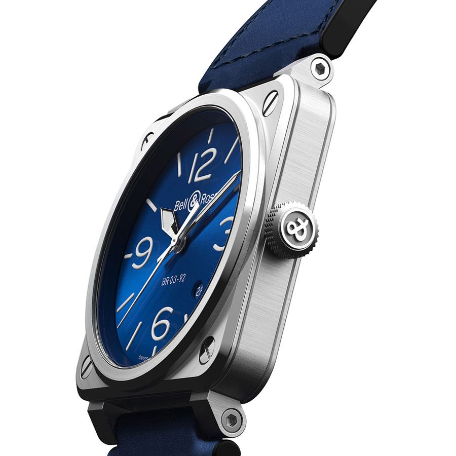 Bell & Ross Aviation Instruments Blue Steel Men's Watch BR0392-BLU-ST/SCA