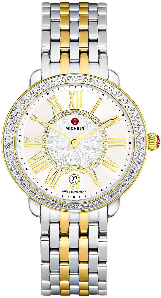 Michele Serein Mid Two-Tone Diamond Women's Watch MWW21B000138