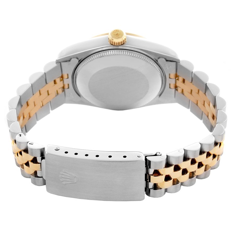 Rolex Datejust 31 Steel & Yellow Gold Fluted Bezel Women's Watch 68273