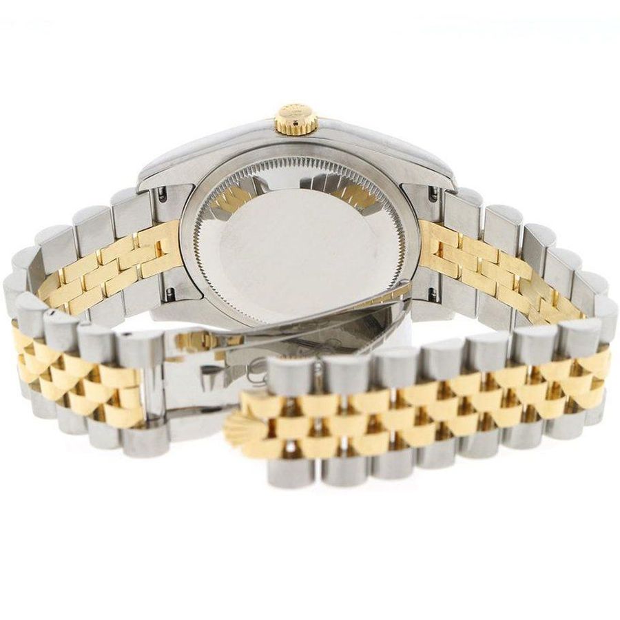 Rolex Datejust 36 Champagne Diamond Dial Watch 116203-0140