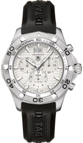 Tag Heuer Aquaracer Grande Date Guilloche Silver Dial Men's Watch CAF101F.FT8011