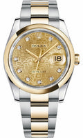 Rolex Datejust 36 Champagne Diamond Jubilee Watch 116203-0129