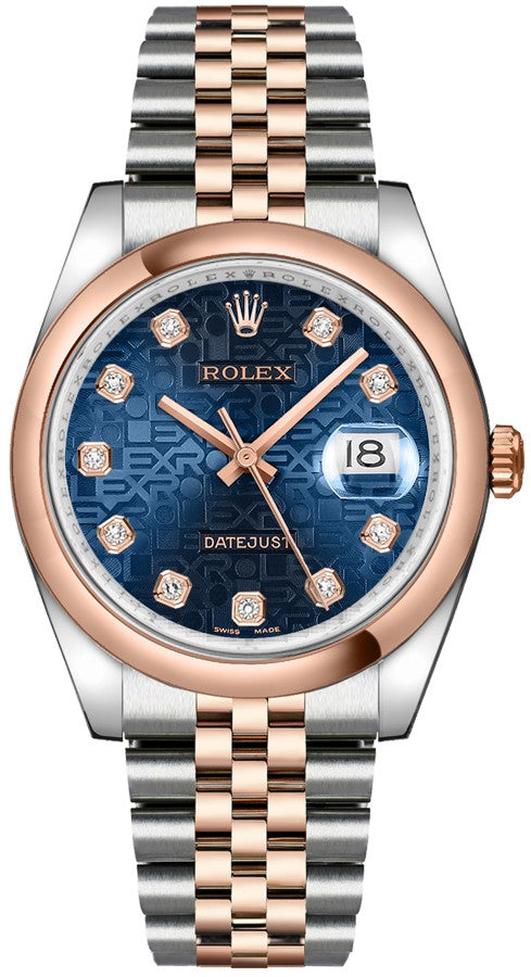 Rolex Datejust 36 Blue Diamond Dial Watch 116201