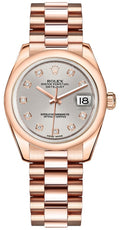 Rolex Datejust 31 18k Rose Gold Watch 178245F-0016