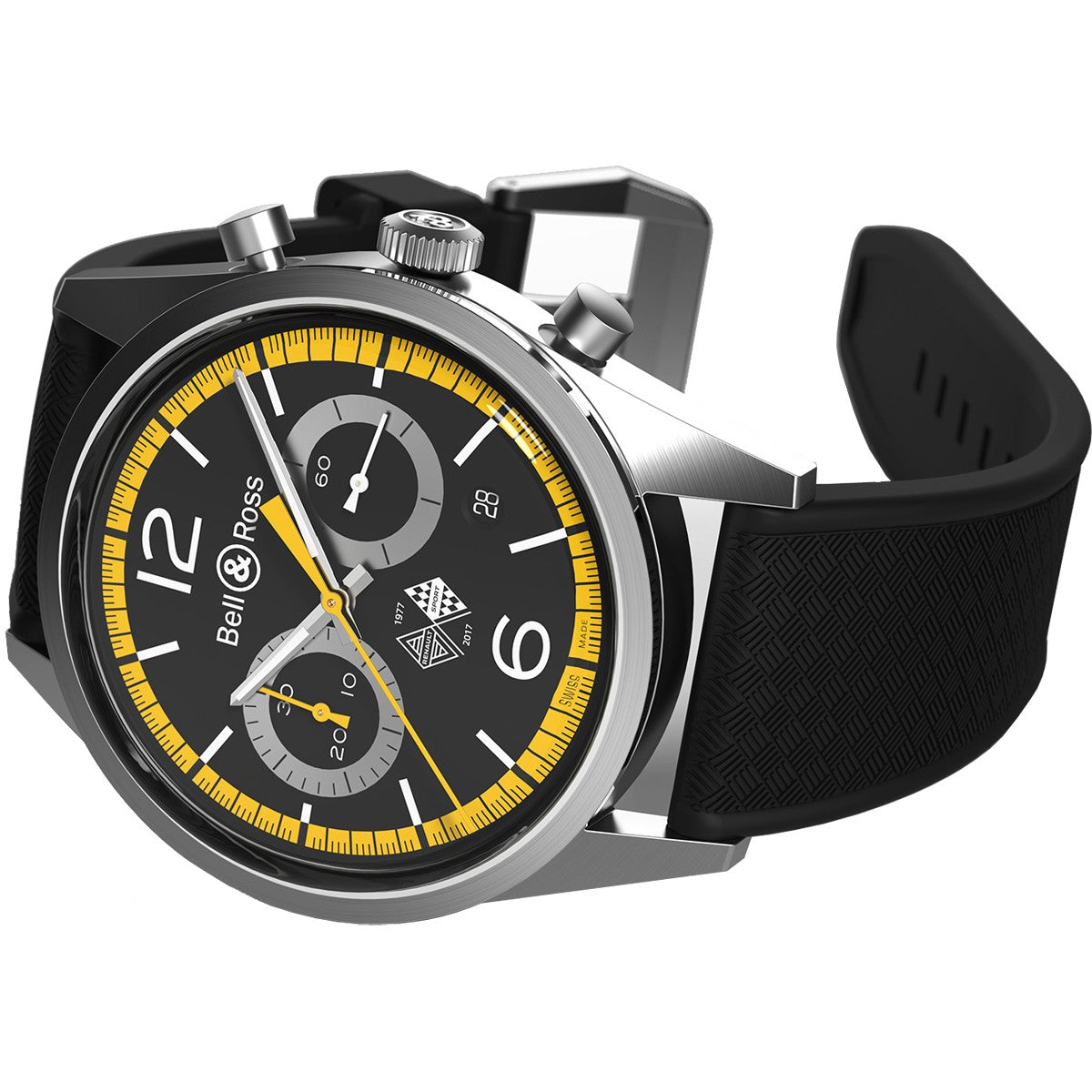 Bell & Ross Limited Out of 170 Black Dial Chronograph Men's Watch BRV126-RS40-ST/SRB