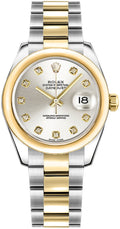Rolex Datejust 31 Silver Diamond Dial Women's Watch 178243-0022