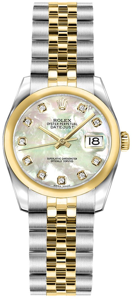 Rolex Lady-Datejust 26 Mother of Pearl Diamond Women's Watch 179163