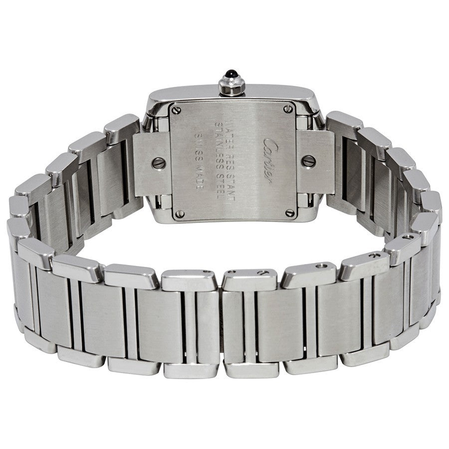 Cartier Tank Francaise Diamond Stainless Steel Women's Watch W4TA0008