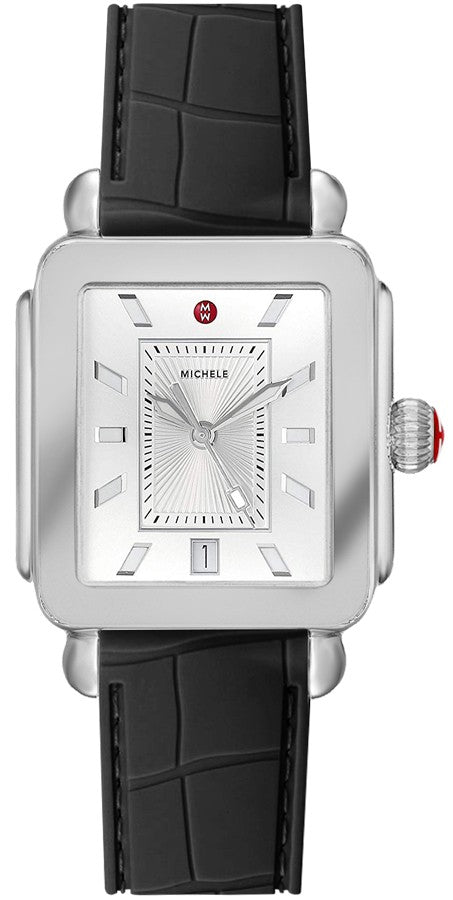 Michele Deco Sport Stainless Black Silicone Women's Watch MWW06K000044